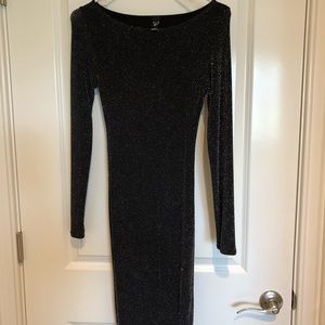 Glitter long sleeve dress